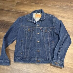 VINTAGE Levi 80s Trucker MADE IN USA 01/1987 Model 71506 0216 Size 40 Dark Color